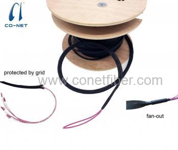 Multi-fiber cable with grid